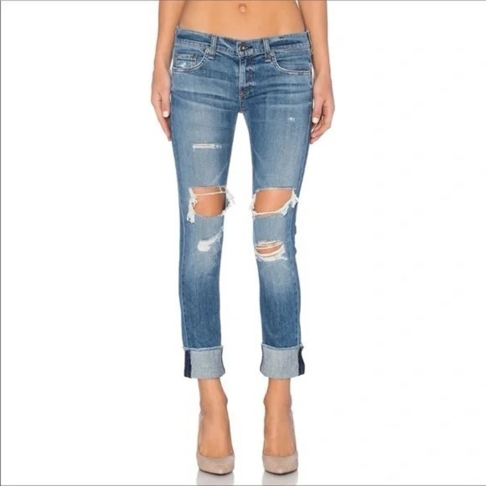 Rag & Bone The Dre Low Rise Boyfriend Jeans